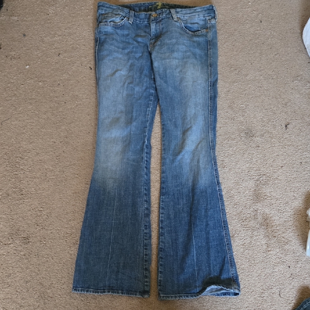 7 For All Mankind Light Blue Flare Jeans
